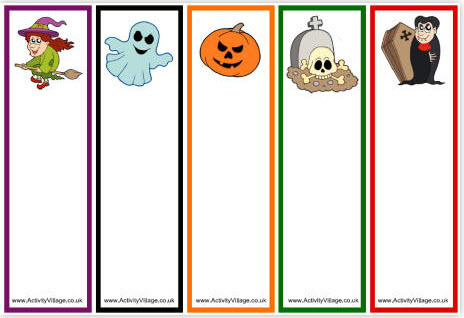 Halloween bookmark printables